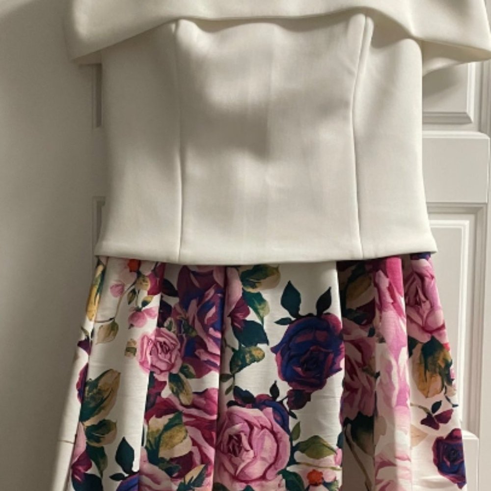 Eliza J Ball Skirt & Off The Shoulder Spaghetti Strap Crop Top Bundle